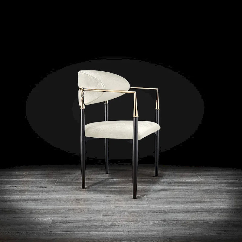 Roubi Gold Stainless Steel Dining Chair
