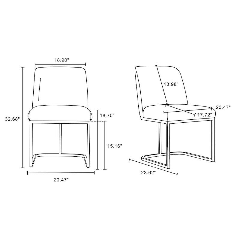 Faux Leather Dining Chair (set of 2)