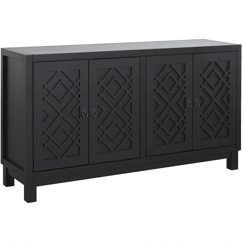 Storage Space Sideboard, 4 Door Buffet Cabinet