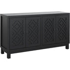 Storage Space Sideboard, 4 Door Buffet Cabinet