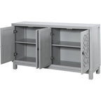 Storage Space Sideboard, 4 Door Buffet Cabinet