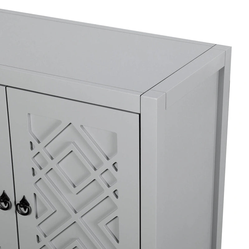 Storage Space Sideboard, 4 Door Buffet Cabinet