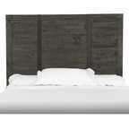 Panel Bed Queen Headboard in Weathered Charcoal