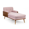 Mid-Century Modern Chaise Lounge, 32 x 63.75 x 33.5 Inches