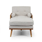 Mid-Century Modern Chaise Lounge, 32 x 63.75 x 33.5 Inches