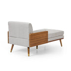 Mid-Century Modern Chaise Lounge, 32 x 63.75 x 33.5 Inches