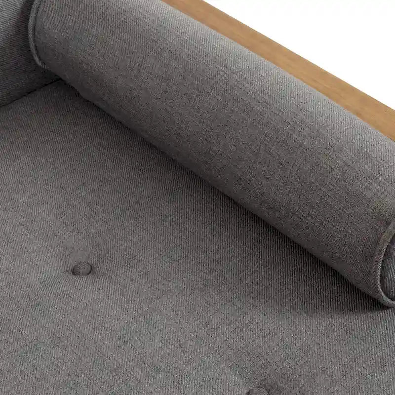 Mid-Century Modern Chaise Lounge, 32 x 63.75 x 33.5 Inches
