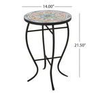 Indoor Side Table with Tile Top