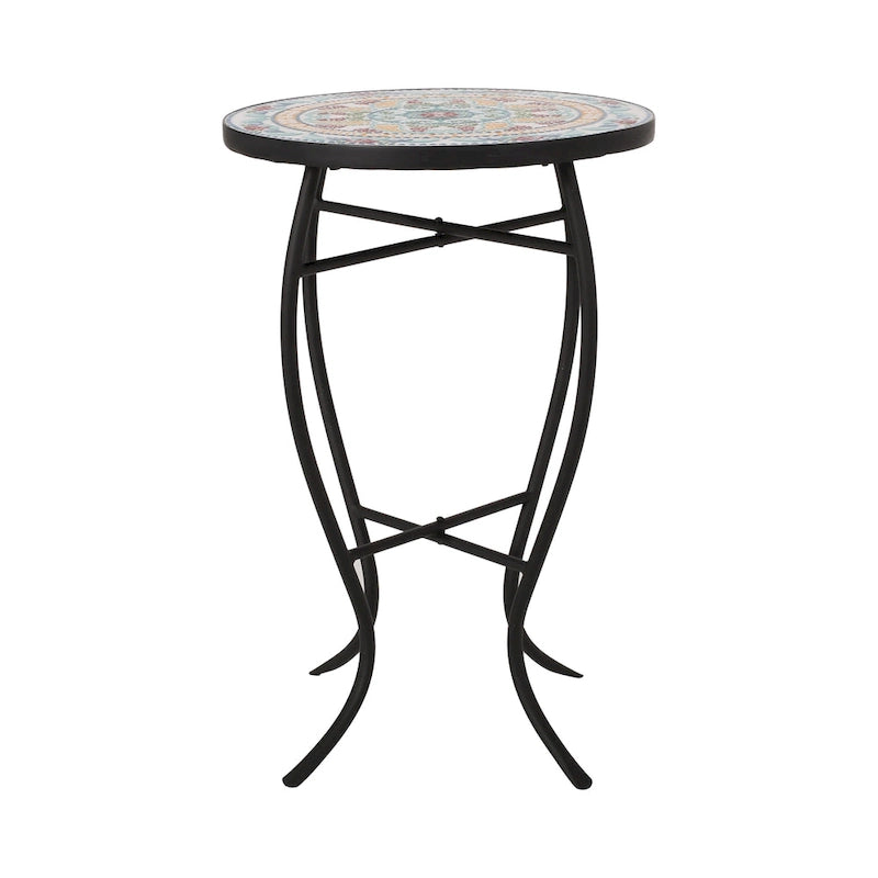 Indoor Side Table with Tile Top