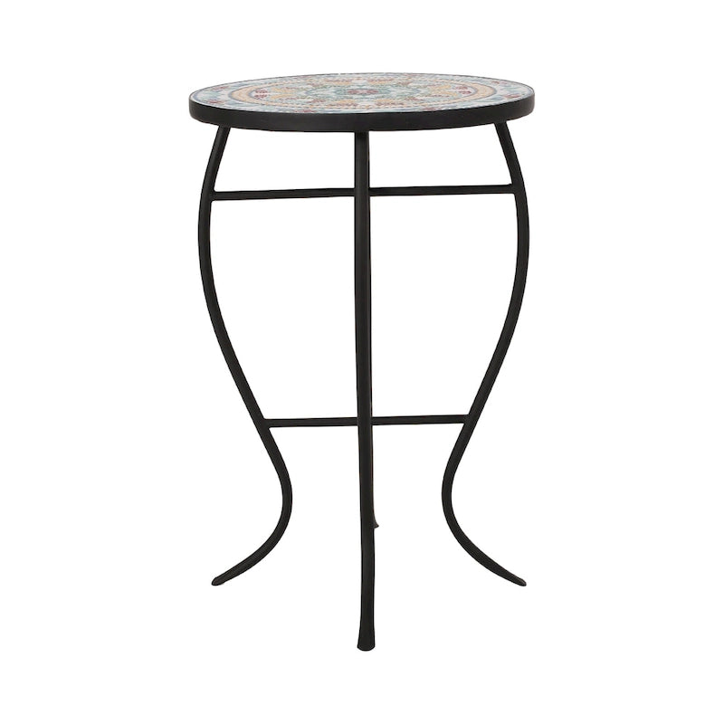 Indoor Side Table with Tile Top