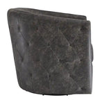 Distressed Black Swivel Chair, 28.75 x 31 x 31.5 Inches