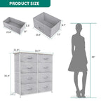 8 Drawers Furniture Storage Chest Multi-Size Drawers Dressers