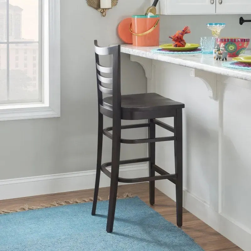 Rustic Solid Wood Barstool (set of 2)