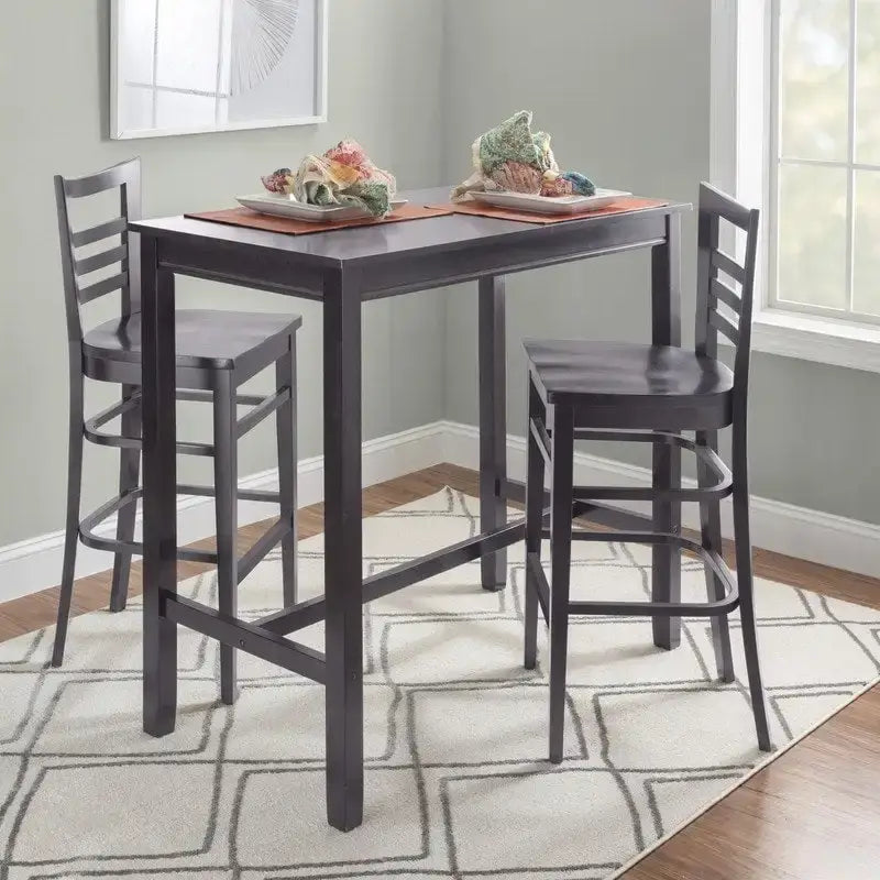 Rustic Solid Wood Barstool (set of 2)