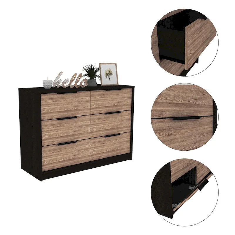 Four-Drawer Dresser with Slide-and-Pull Design