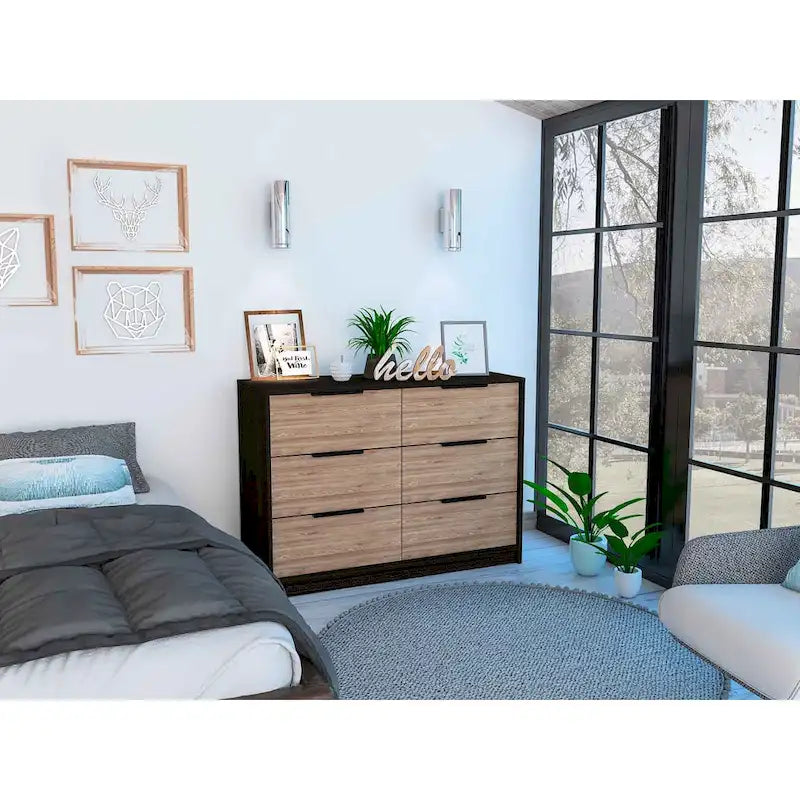 Four-Drawer Dresser with Slide-and-Pull Design
