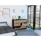 Four-Drawer Dresser with Slide-and-Pull Design