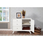 Flynn Wood Accent Cabinet in White