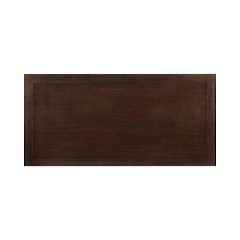 Rectangular Wood Dining Table in Rustic Espresinso