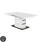 White 78-inch Wood Expandable Dining Table