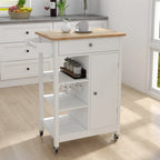 Kitchen Island Rolling Trolley Cart
