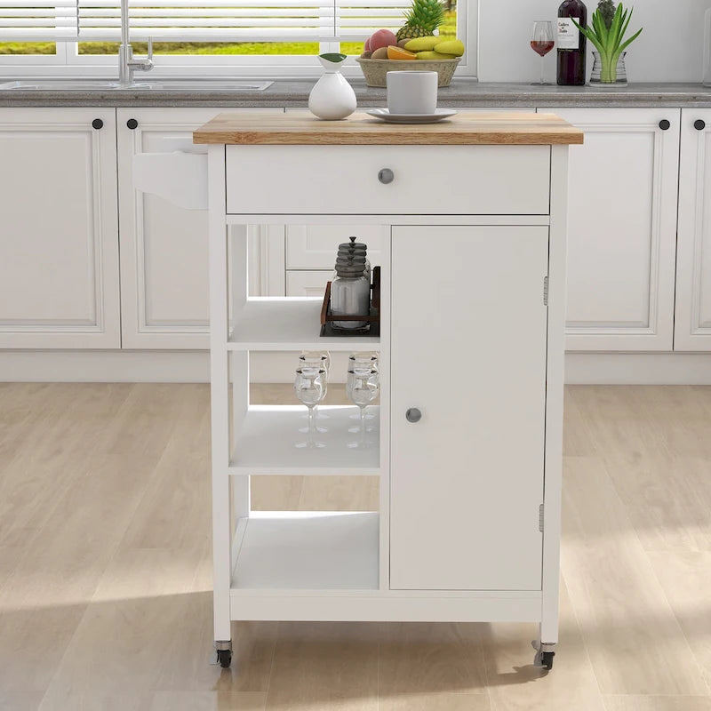 Kitchen Island Rolling Trolley Cart