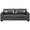 Contemporary Leather Sofa with Contrast Stitching