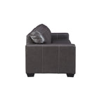 Contemporary Leather Sofa with Contrast Stitching