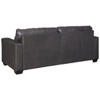 Contemporary Leather Sofa with Contrast Stitching