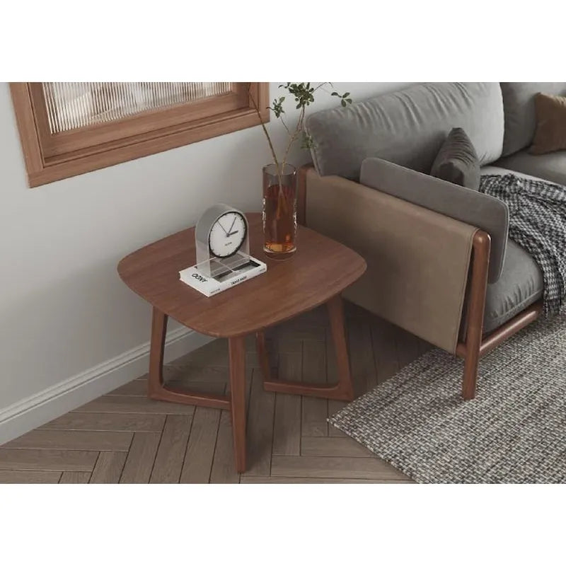 Scandinavian Rectangular Solid Wood End Table