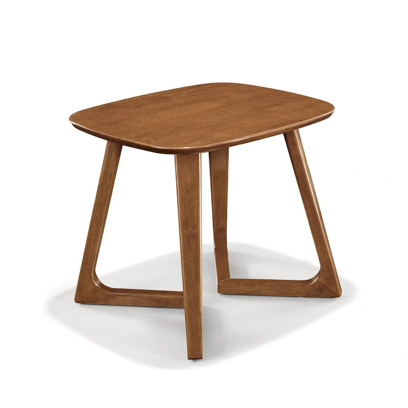 Scandinavian Rectangular Solid Wood End Table