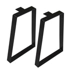 Set of 2 Flat Iron Trapezoid Metal Table Legs for Furniture - 6.7x11x15.5