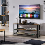 Wood TV Stand up to 50-inch Entertainment Center with Storage Shelves