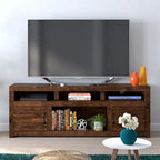72-inch TV Stand Console for TVs up to 85-inch, No Assembly Required, Whiskey Finish