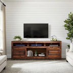 72-inch TV Stand Console for TVs up to 85-inch, No Assembly Required, Whiskey Finish