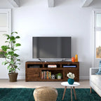 72-inch TV Stand Console for TVs up to 85-inch, No Assembly Required, Whiskey Finish