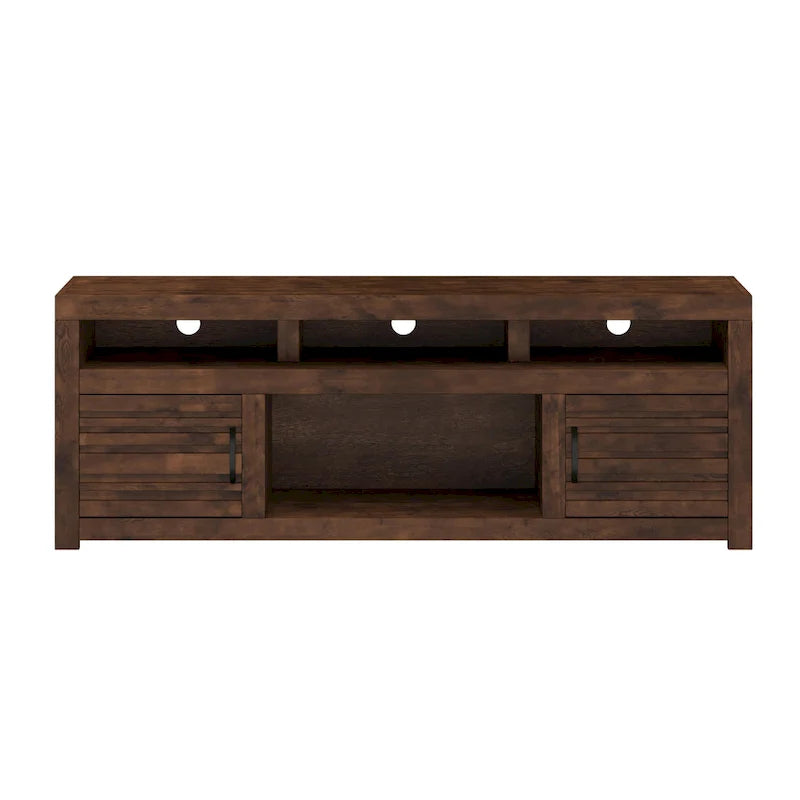 72-inch TV Stand Console for TVs up to 85-inch, No Assembly Required, Whiskey Finish