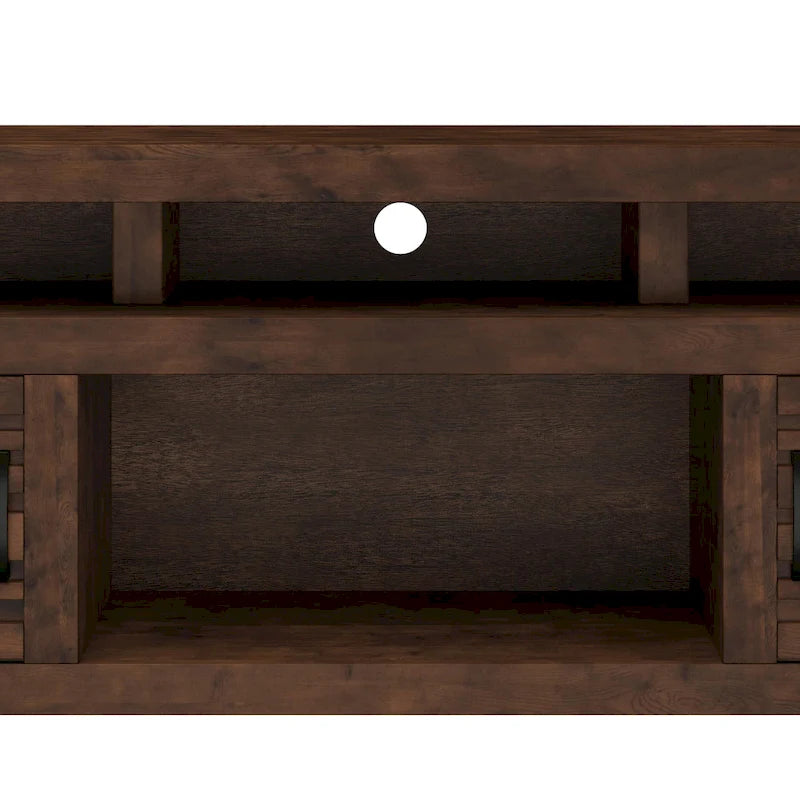 72-inch TV Stand Console for TVs up to 85-inch, No Assembly Required, Whiskey Finish