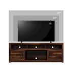 72-inch TV Stand Console for TVs up to 85-inch, No Assembly Required, Whiskey Finish