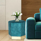 Vanity Stool Hexagon Ottoman Upholstered Footrest Footstool