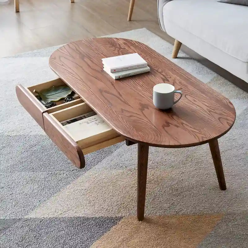 Solid Wood Top Coffee Table