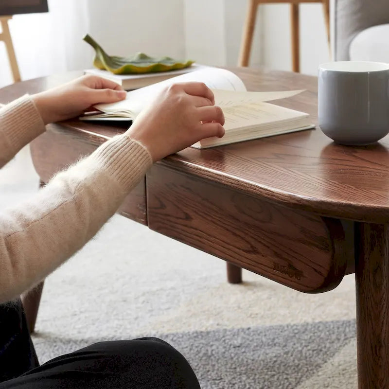Solid Wood Top Coffee Table