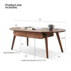 Solid Wood Top Coffee Table