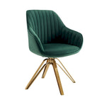 23 Green Velvet and Gold Swivel Armchair - 23