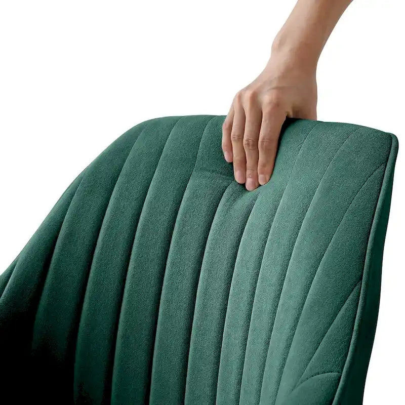 23 Green Velvet and Gold Swivel Armchair - 23