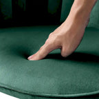 23 Green Velvet and Gold Swivel Armchair - 23