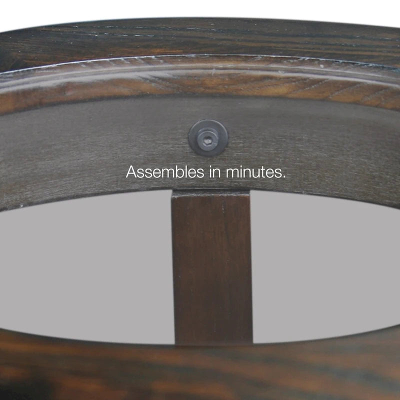 Solid Oak Round Side Table