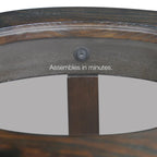 Solid Oak Round Side Table