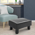 Modern Faux Leather Upholstered Rectangular Ottoman Footrest with Padded Foam Seat and Plastic Legs