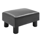 Modern Faux Leather Upholstered Rectangular Ottoman Footrest with Padded Foam Seat and Plastic Legs